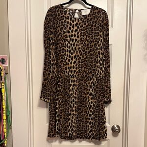 JUST female Animal Print Long Sleeve Dress